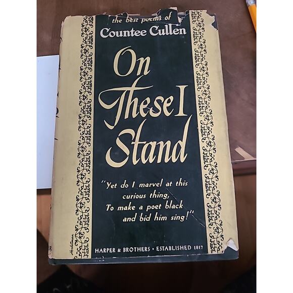 ON THESE I STAND Countee Cullen 1947 African American Poet Poems Poetry - Picture 1 of 6